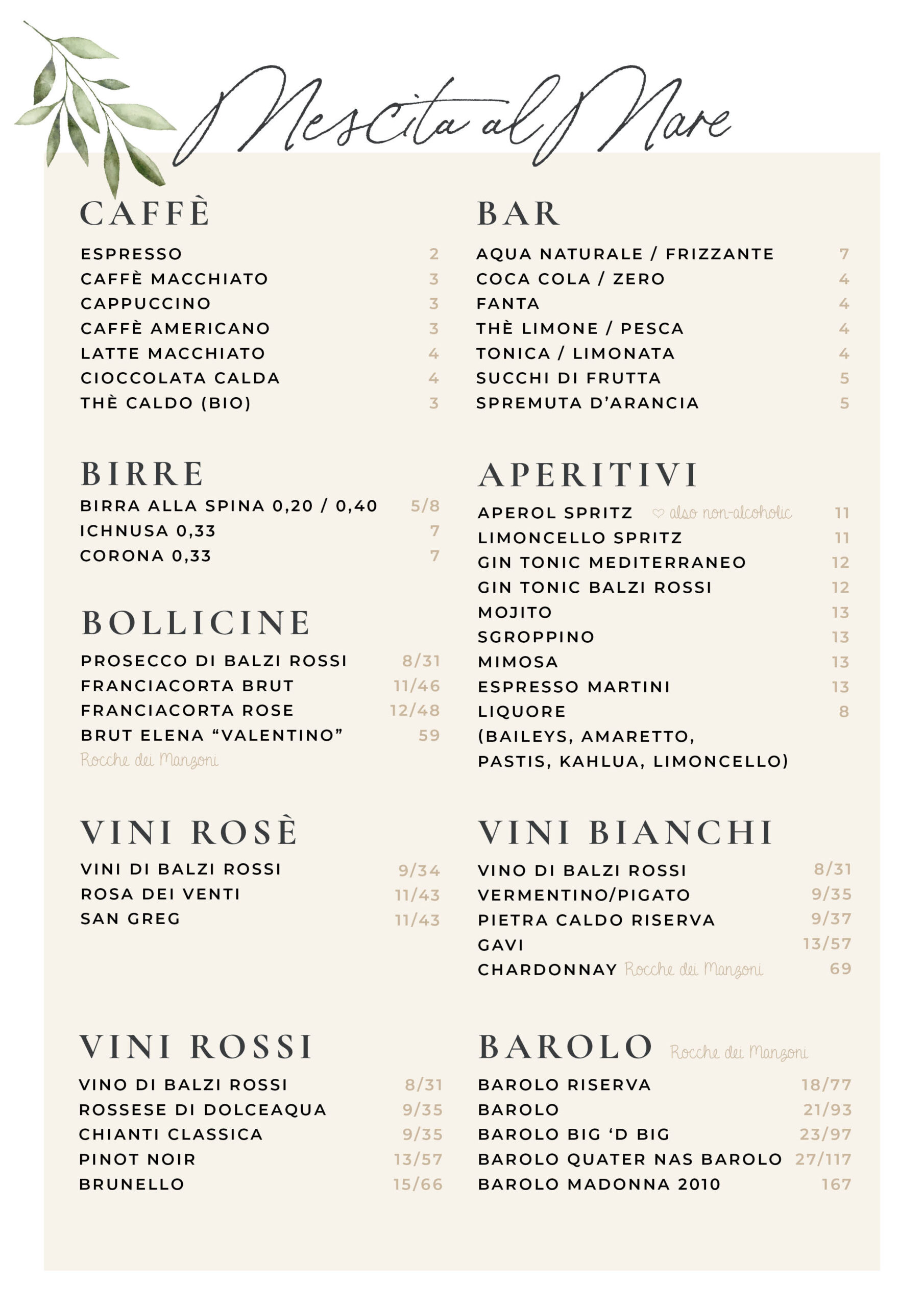 wijnkaart restaurant mangiare al mare balzi rossi barolo scaled